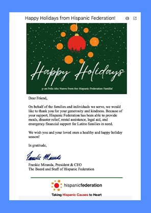 Holiday/Special occasion Emails